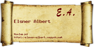 Elsner Albert névjegykártya