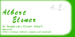 albert elsner business card